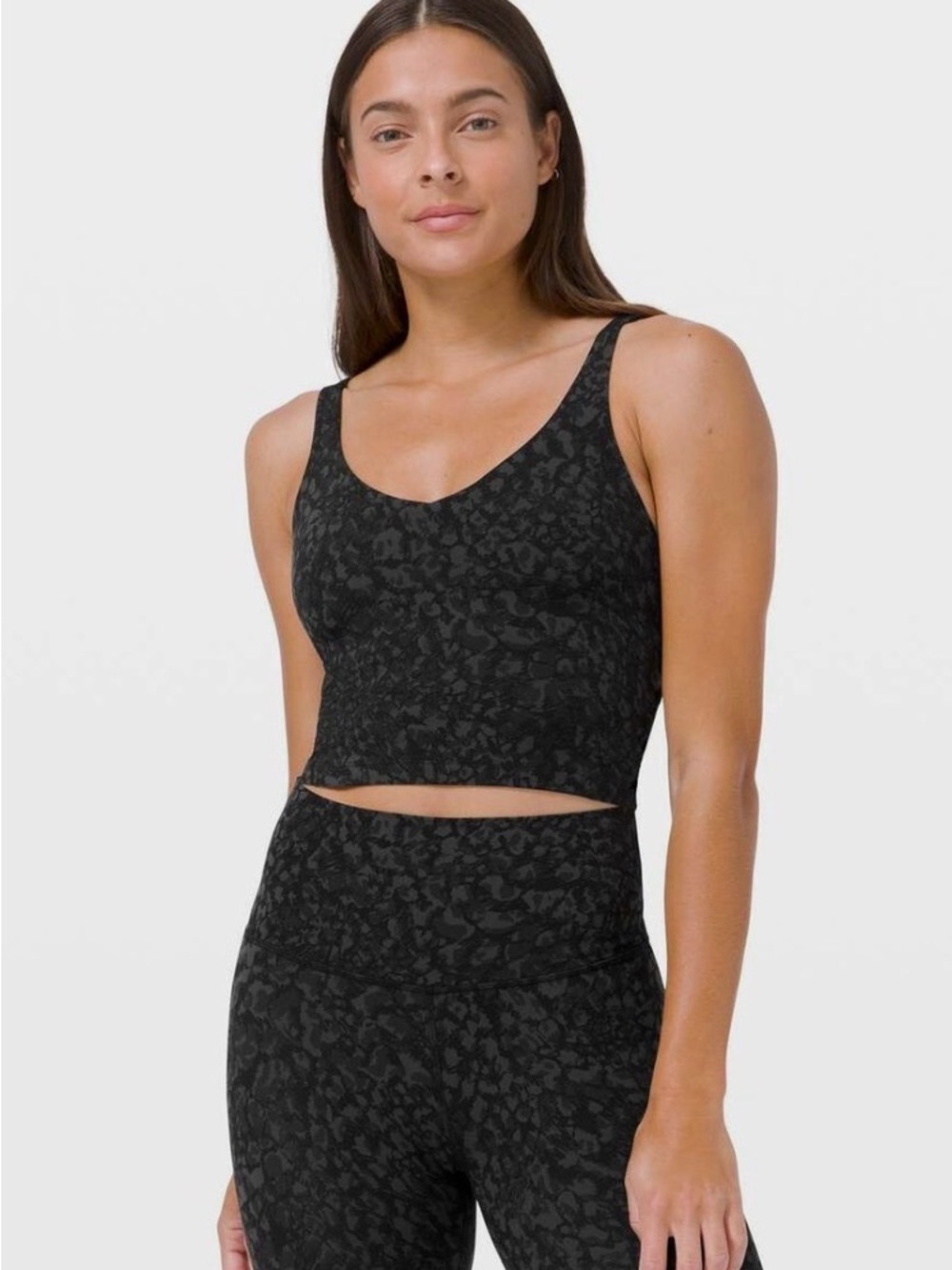 Lululemon Printed Seamless Crop Tank Top - size 6